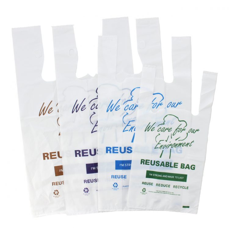 Printed Reusable Singlet Bags
